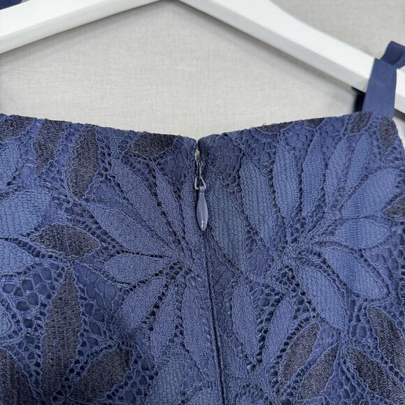 Lilly Pulitzer Kayleigh Shift Dress Womens 6 Navy Fern Gallery Lace Cocktail - Picture 8 of 15